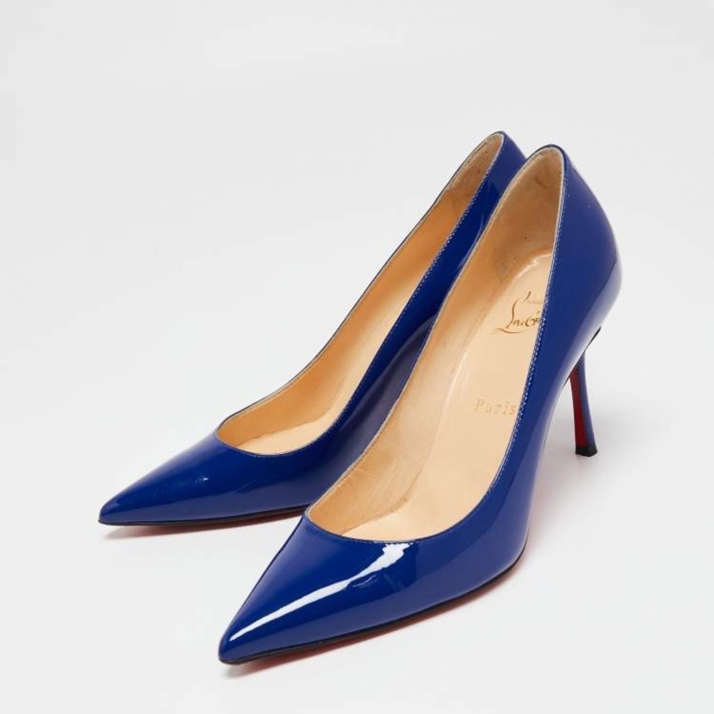 Christian Louboutin Blue Patent Leather Heels